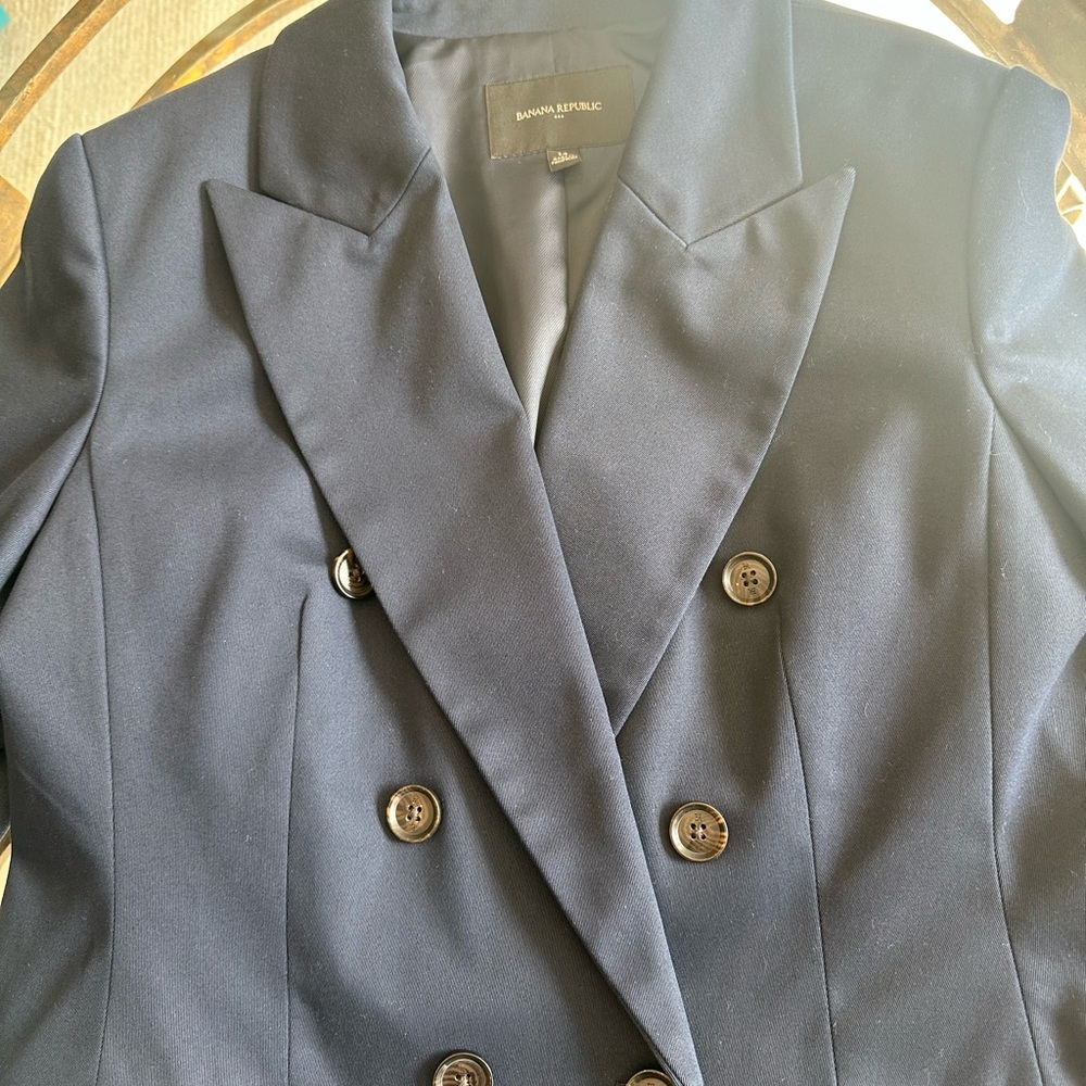 Banana Republic Midnight Blue Double-Breasted Blazer - Picture 4 of 7